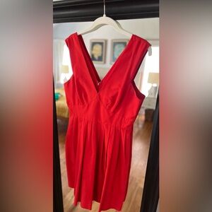 J.Crew coral red dress